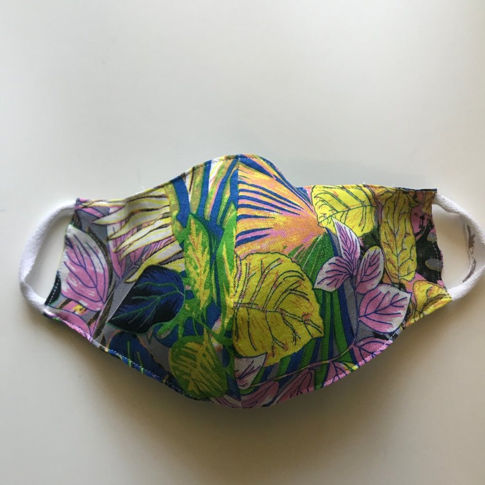 Tropical Fabric Face Cover (fabric or elastic ear)
